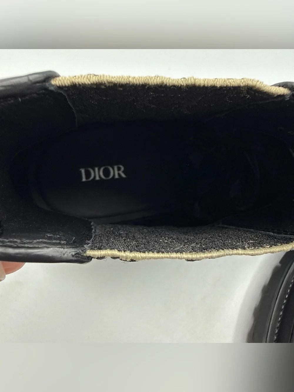 NWB Dior Explorer Chelsea Boot Black Beige Black Dior Oblique Motif SIZE 41